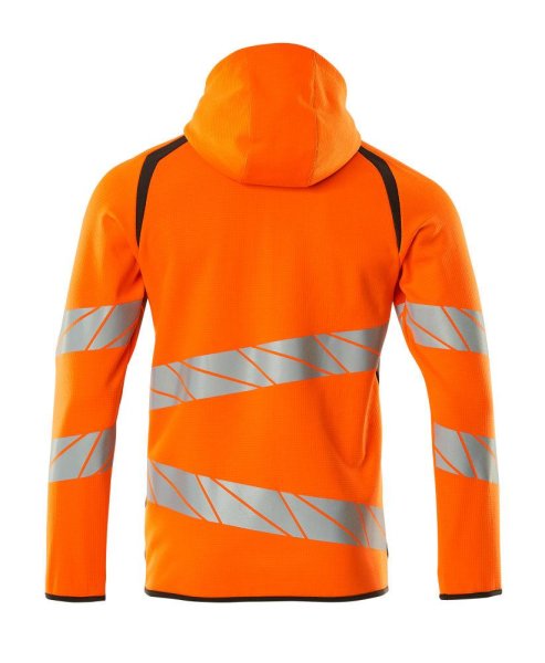 Zoom bild av Huvtröja med blixtlås, orange/mörk antracite