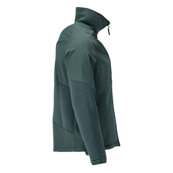 Zoom bild av Fleecetröja med zip och foder | Skogsgrön