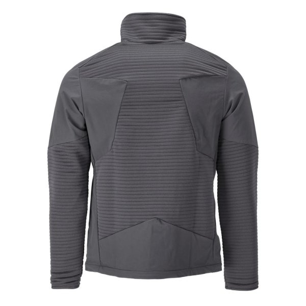 Zoom bild av Fleecetröja med zip och foder | Stengrå