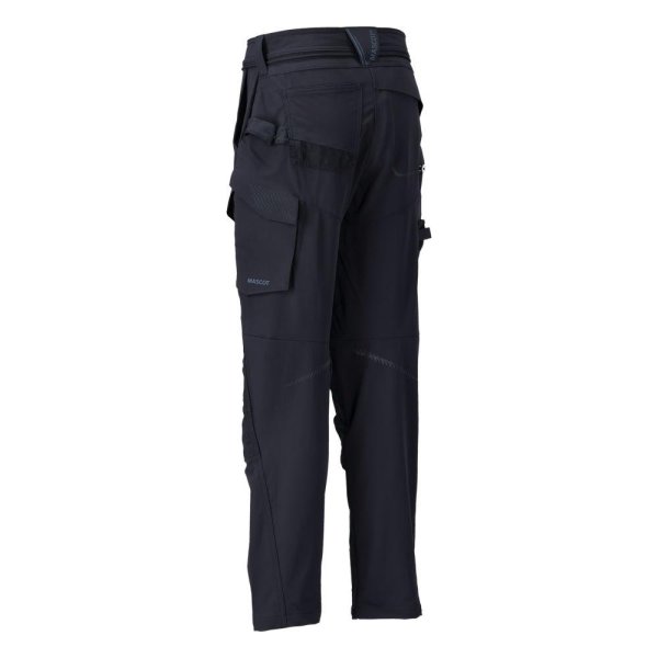 Zoom bild av Byxor dam med knäfickor, mörk marin