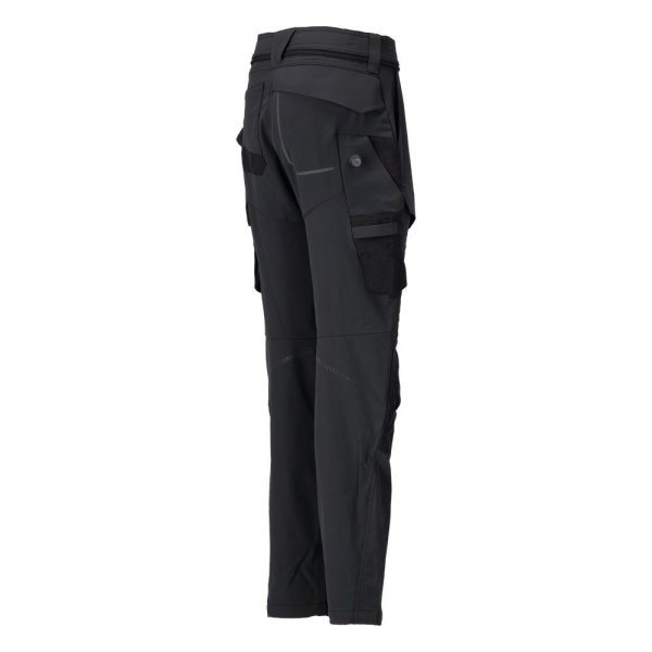 Zoom bild av Byxor dam med knäfickor, svart