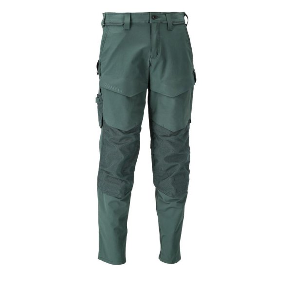 Zoom bild av Byxor med knäfickor, skogsgrön