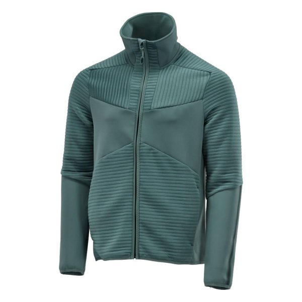 Zoom bild av Fleecetröja med blixtlås | Ljus Skogsgrön