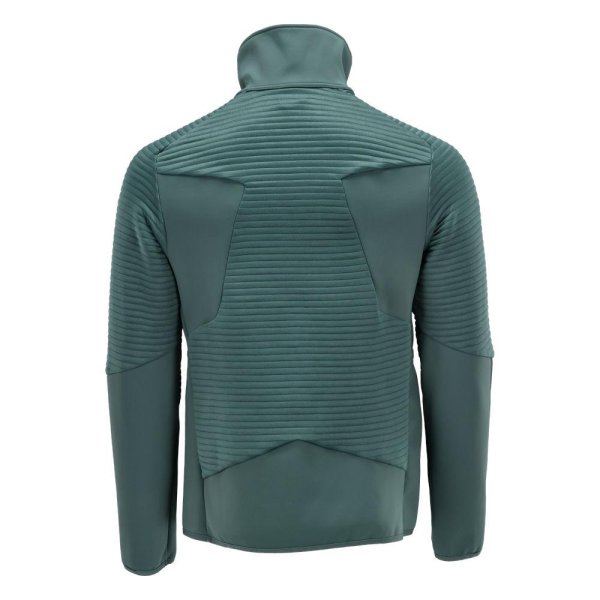 Zoom bild av Fleecetröja med blixtlås | Ljus Skogsgrön