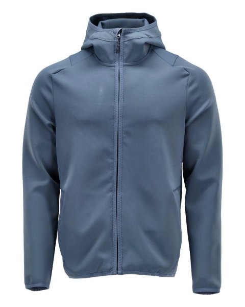 Zoom bild av Fleecetröja med huva, Herr | Stenblå