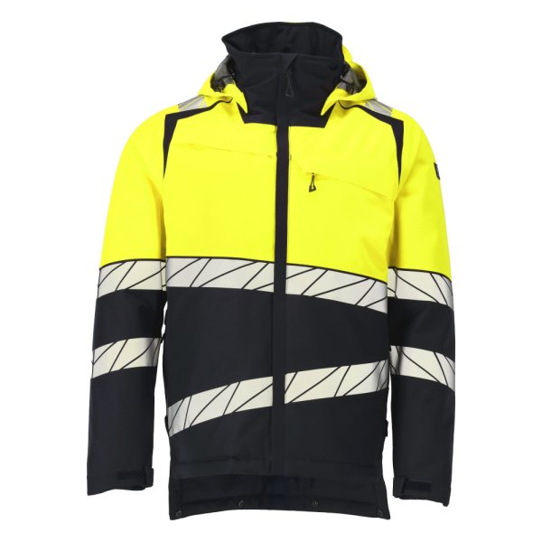 Zoom bild av Vinterjacka, marin/gul