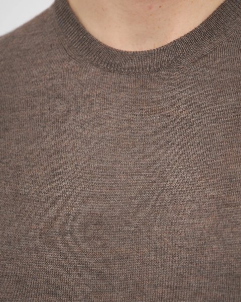 Zoom bild av Milan mens pullover round-neck, dark khaki melange