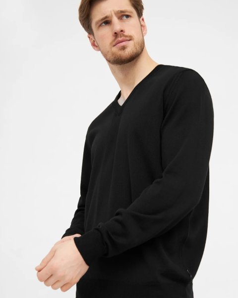 Zoom bild av Milan mens pullover v-neck, black