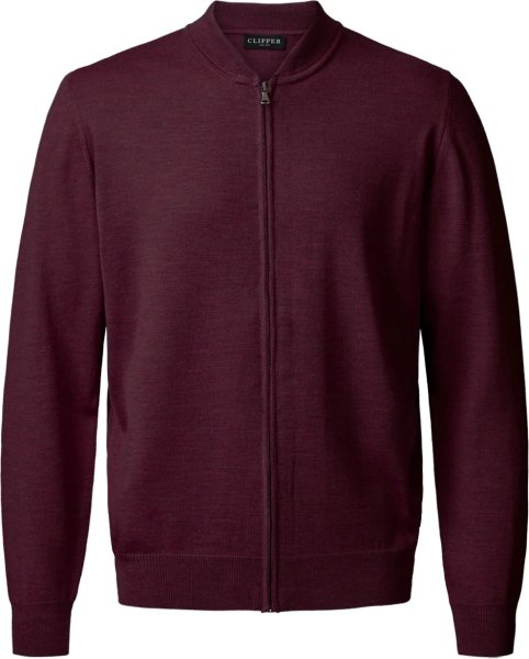 Zoom bild av Milan mens cardigan, burgundy melange