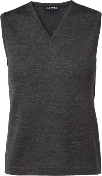 Zoom bild av Copenhagen womens slipover v-neck, charcoale melange