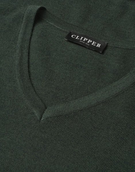 Zoom bild av Copenhagen mens pullover v-neck, dark olive melange