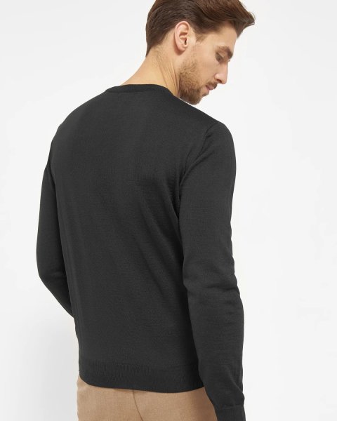 Zoom bild av Copenhagen mens pullover round-neck slimfit, black