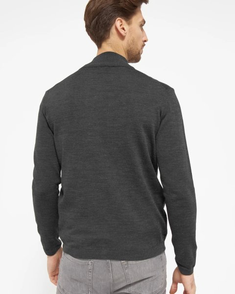 Zoom bild av Berlin mens cardigan, dark charcoal melange