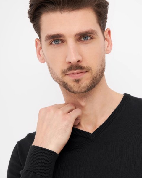 Zoom bild av Stockholm mens pullover v-neck, black