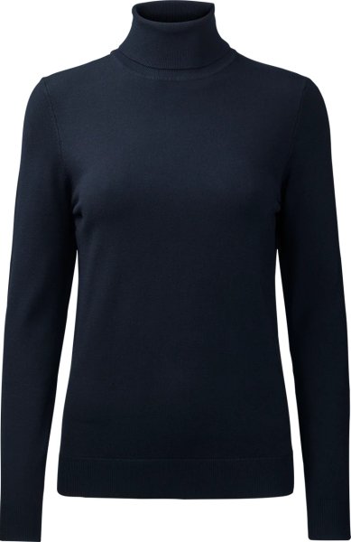 Zoom bild av Paris women roll neck pullover, slim fit, captain navy
