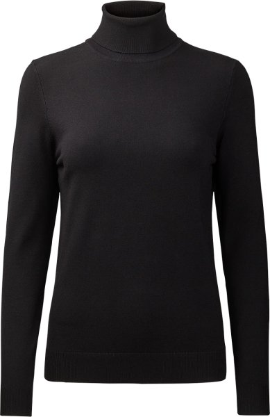 Zoom bild av Paris women roll neck pullover, slim fit, black