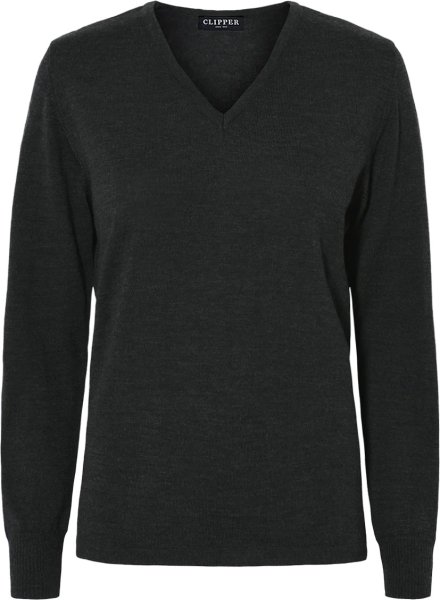 Zoom bild av Milan womens pullover v-neck, charcoale melange