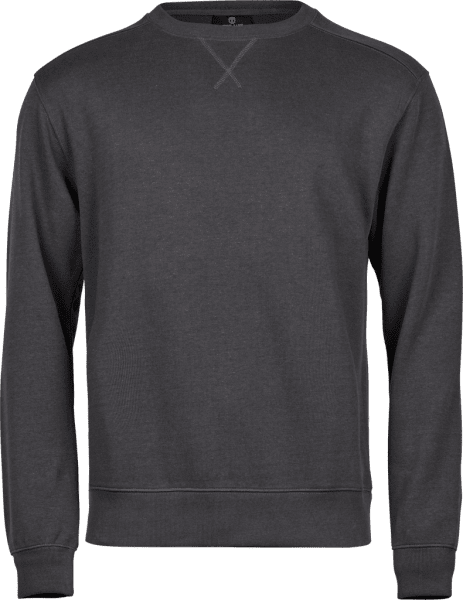 Zoom bild av Ribbed Interlock Crew Neck, unisex Dark Grey