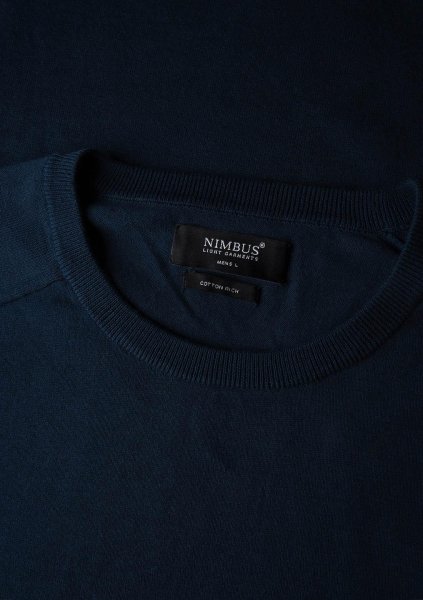 Zoom bild av Elegant round neck, navy