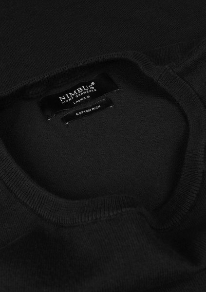 Zoom bild av Woman elegant round neck, black