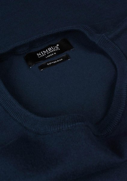 Zoom bild av Woman elegant round neck, navy