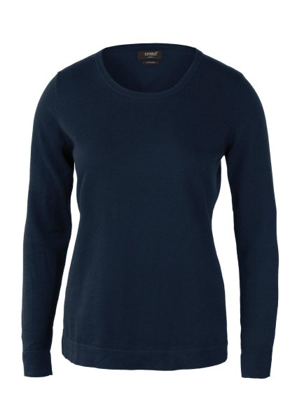 Zoom bild av Woman elegant round neck, navy
