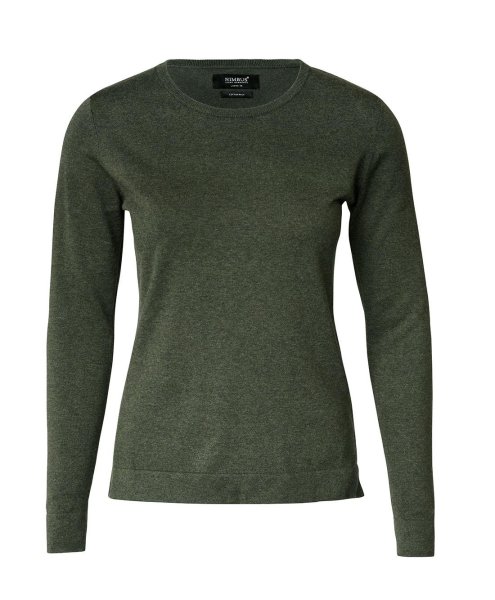 Zoom bild av Woman elegant round neck, olive