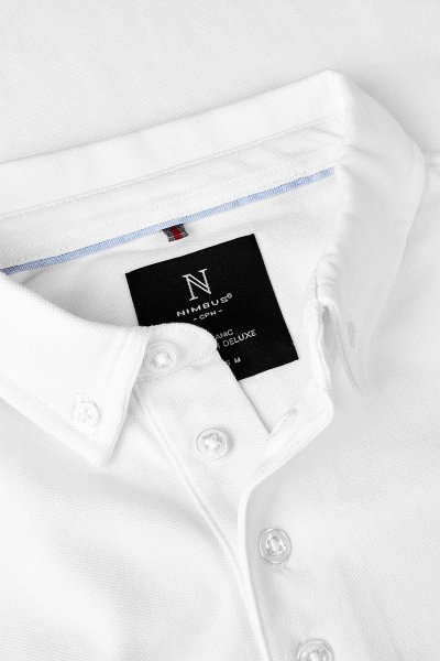 Zoom bild av Deluxe longsleeve polo, white