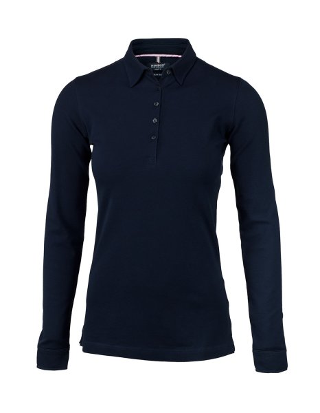 Zoom bild av Woman Deluxe longsleeve polo, dark navy