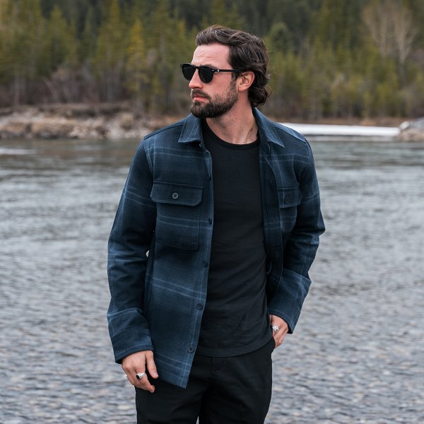 Zoom bild av Men's Highland Shacket, midnight/dusk