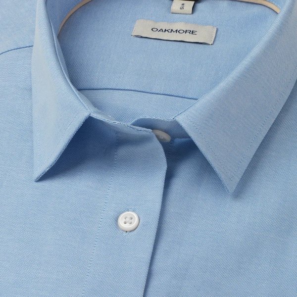 Zoom bild av Light blue female stretch oxford shirt, comfort fit