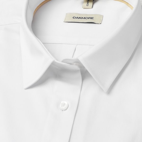 Zoom bild av White female stretch twill shirt, slimfit