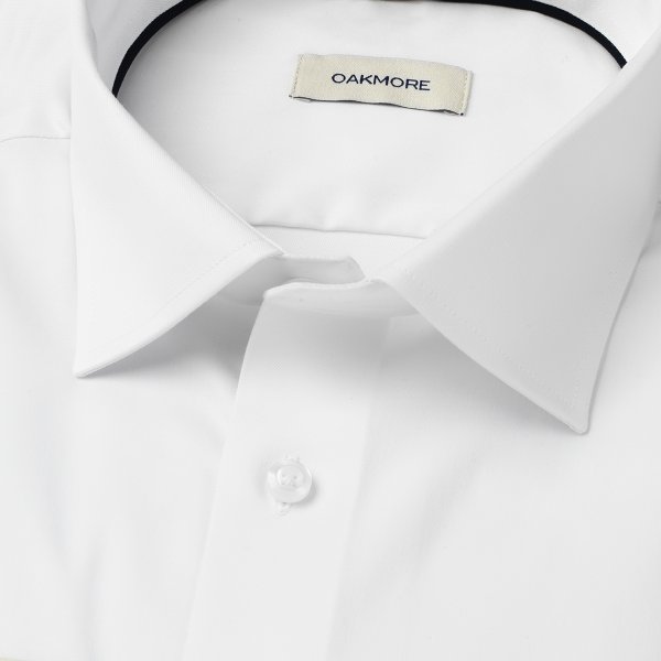 Zoom bild av White stretch twill shirt, comfort fit