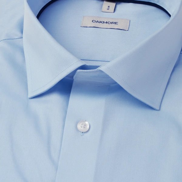 Zoom bild av Light blue stretch twill shirt, comfort fit