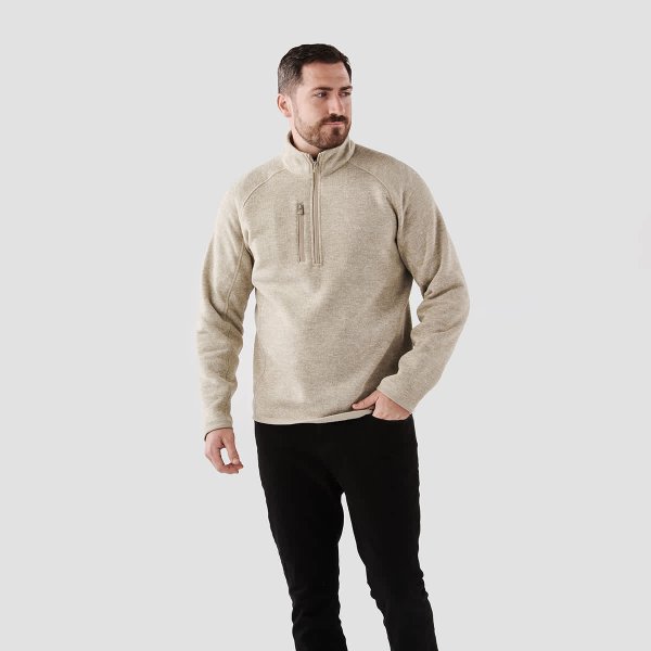 Zoom bild av Men's Avalante 1/4 Zip Pullover, oatmeal heather