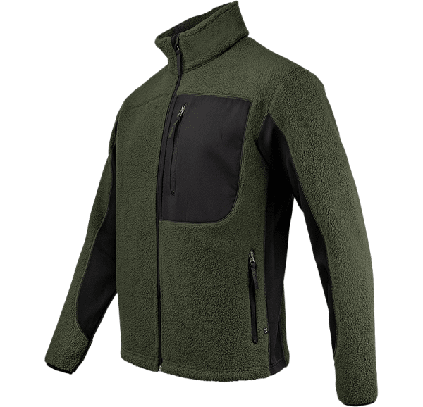 Zoom bild av Pile fleece jacket, green/black