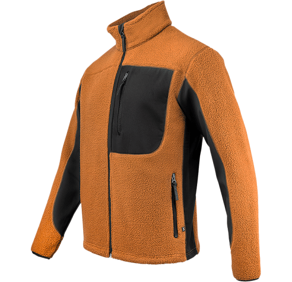 Zoom bild av Pile fleece jacket, orange/black