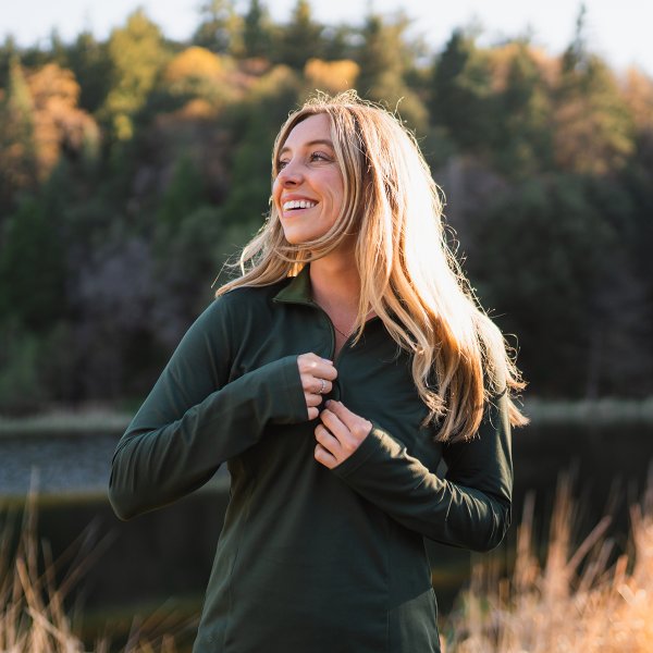 Zoom bild av Women's Zermatt 1/4 Zip Pullover, cypress/chive