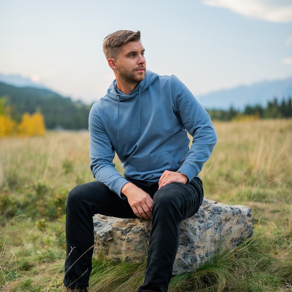 Zoom bild av Men's Stockton Fleece Pullover Hoody, retro blue