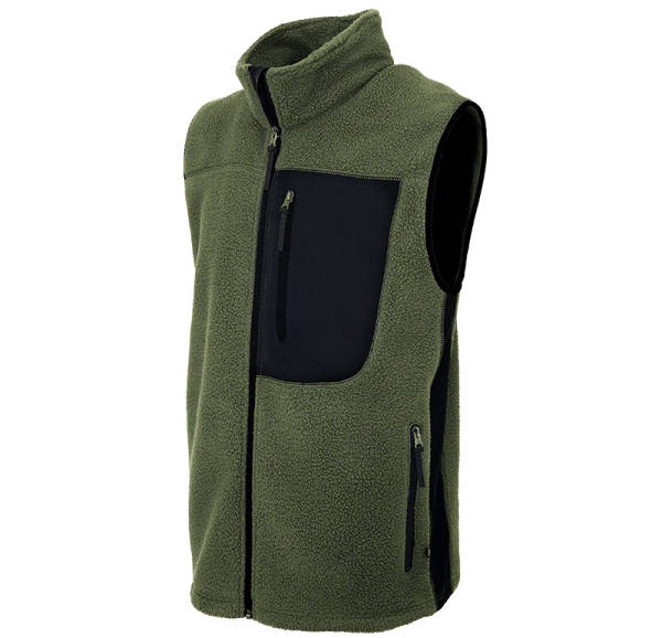Zoom bild av Pile Fleece Vest, green/black