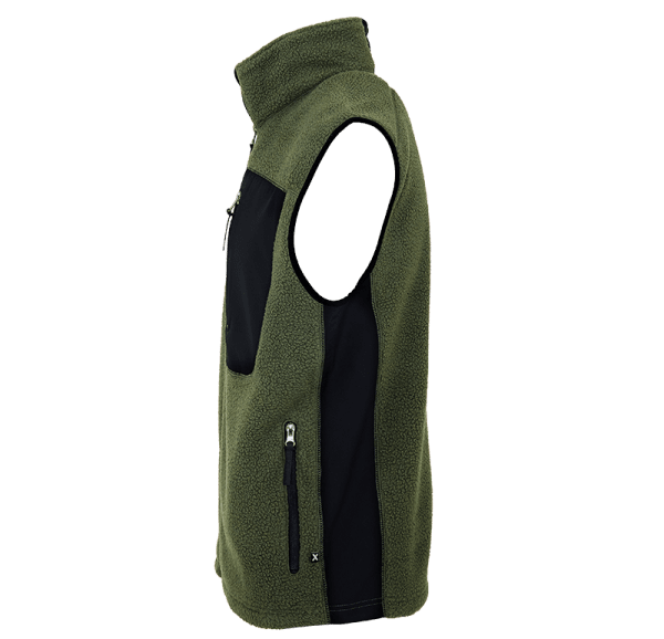 Zoom bild av Pile Fleece Vest, green/black