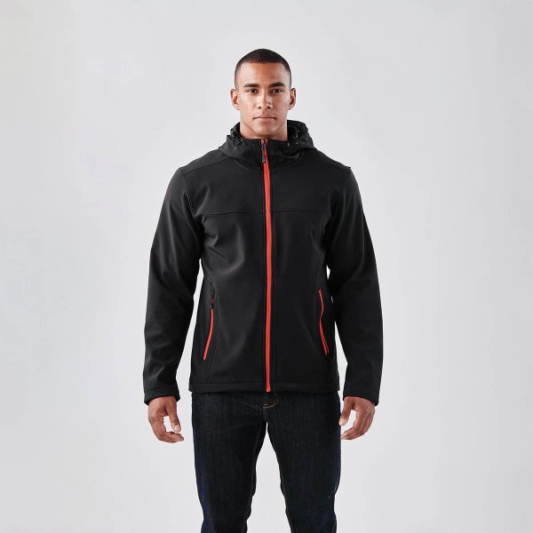 Zoom bild av Men's Orbiter Softshell Hoody, black/red