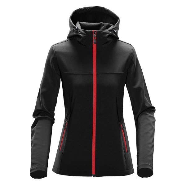 Zoom bild av Women's Orbiter Softshell Hoody, black/red