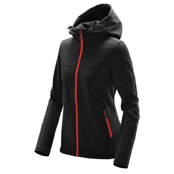 Zoom bild av Women's Orbiter Softshell Hoody, black/red