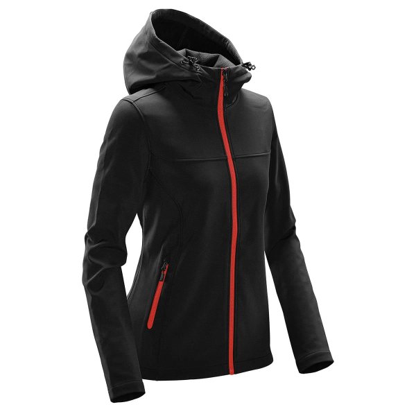 Zoom bild av Women's Orbiter Softshell Hoody, black/red