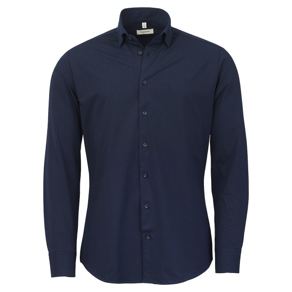 Zoom bild av Navy super stretch shirt, comfort fit