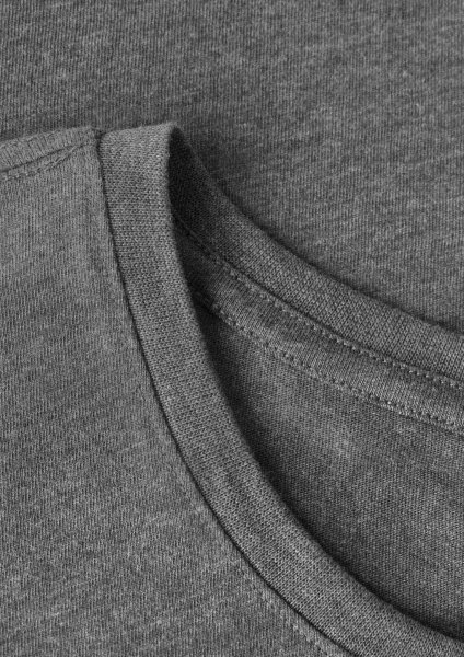 Zoom bild av Soft round neck t-shirt, black melange