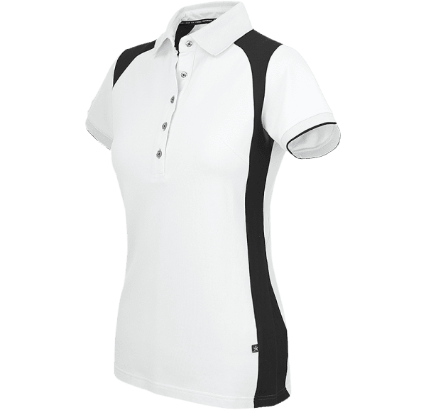 Zoom bild av Womens Stretch Pique Shirt, white/black