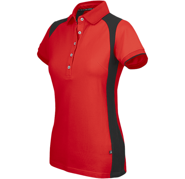 Zoom bild av Womens Stretch Pique Shirt, red/black