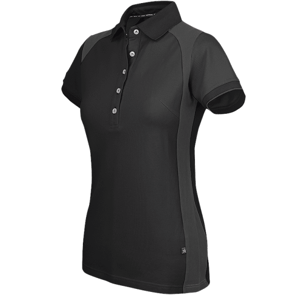 Zoom bild av Womens Stretch Pique Shirt, black/grey